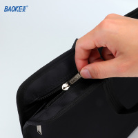 宝克(BAOKE)GW1002 商务手提包/M纹发泡料会议包 黑色/蓝色 1个