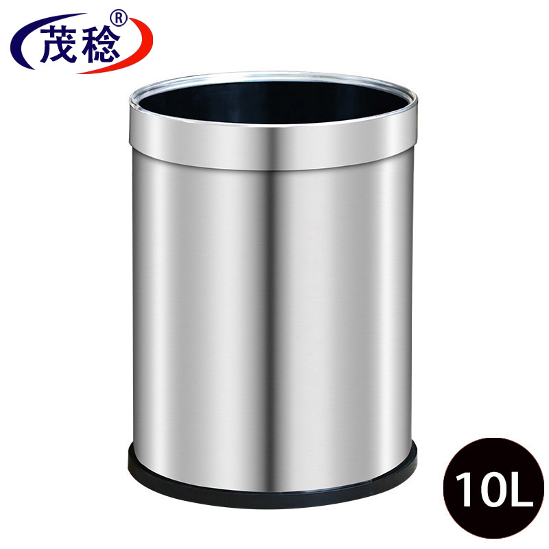 茂稔不锈钢垃圾桶 10L 个高清大图