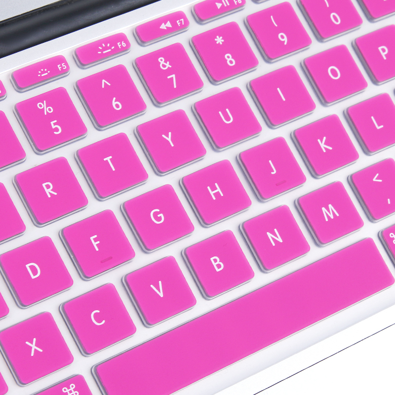 HIGE/苹果笔记本键盘膜 Mac/pro/air键盘膜 Mac12英寸/新款pro13无Touchbar通用 玫红色