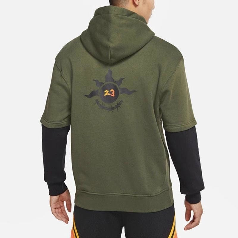 NIKE耐克连帽卫衣JORDAN加绒保暖针织男装套头衫DV1598-325 Z