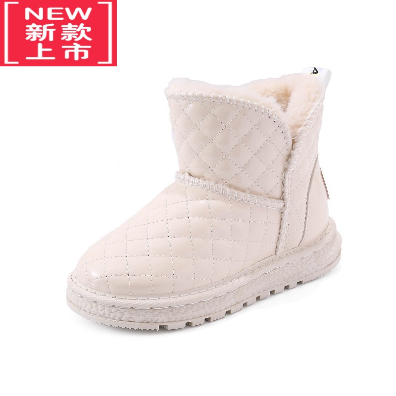 可莉允儿童雪地靴2022冬季新款一体男童棉鞋时尚加绒加厚女童雪地靴