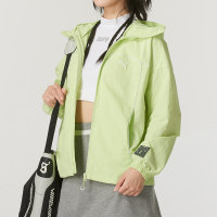彪马（PUMA）外套女装新款休闲运动上衣跑步训练夹克梭织连帽外套628763-30 ZP M 628763-35/浅绿