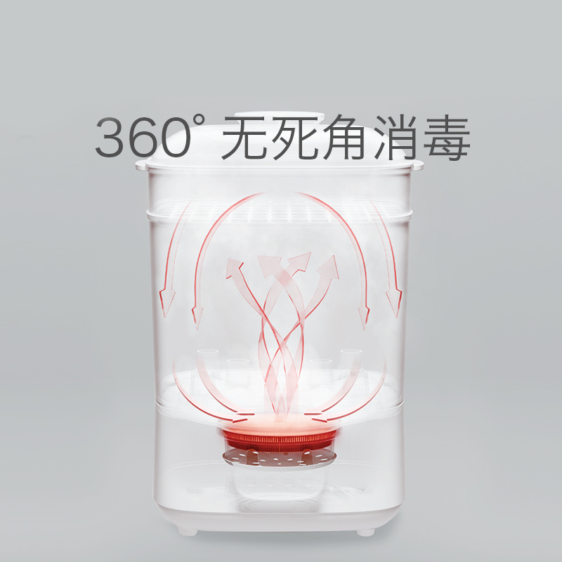 babycare 奶瓶消毒器带烘干 二合一婴儿消毒柜宝宝专用蒸汽消毒锅静谧蓝