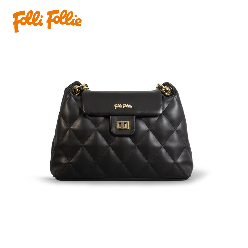 FOLLI FOLLIE菱格包SB23FLP008BK高清大图