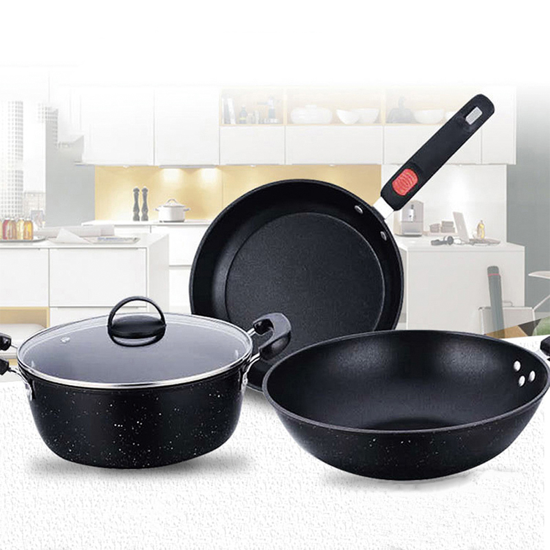 艾逸瑶选 艾萨克麦饭石锅具三件套CJ-21099高清大图