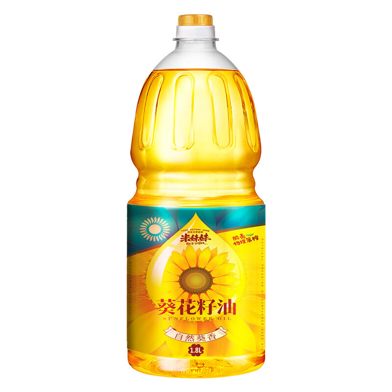 米妹妹葵花籽油物理压榨原汁原味健康油品1.8L