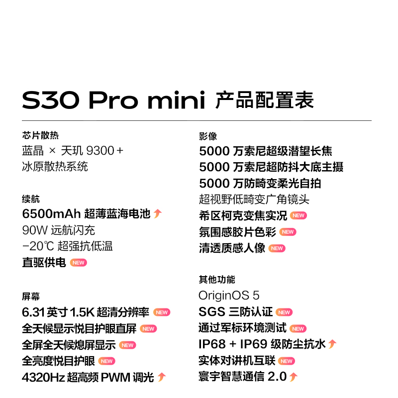 [手机] vivo+V2465A 柠檬黄 512G+16G vivo S30 Pro mini 柠檬黄 16GB+512GB 全网通5G手机高清大图