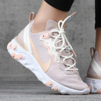 NIKE/耐克 女鞋 2020新款REACT ELEMENT 55高桥盾缓震运动防滑跑步鞋 BQ2728-012