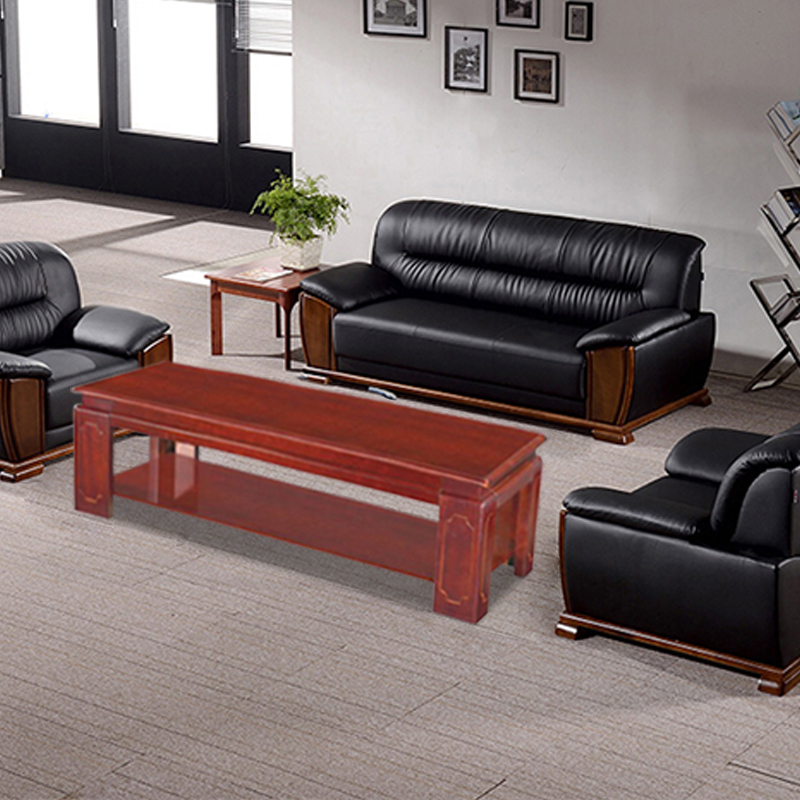 臻远 ZY5110351 办公沙发办公室简约会客接待沙发西皮三人位高清大图