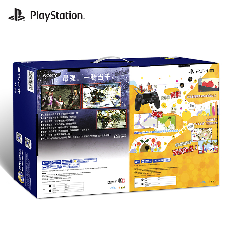 索尼(SONY)PlayStation 4 PS4 Pro 1TB白色人气亲子欢乐套装 国行家用游戏机