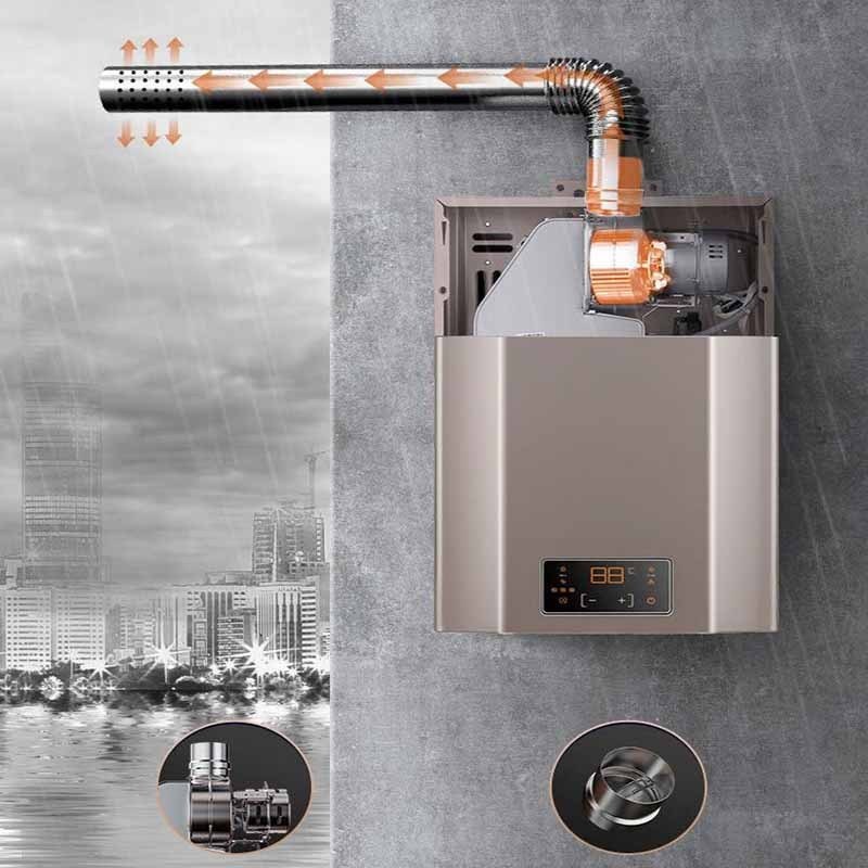华帝 家用13升天然气智能恒温即热强排式低水压启动 燃气热水器13JD1