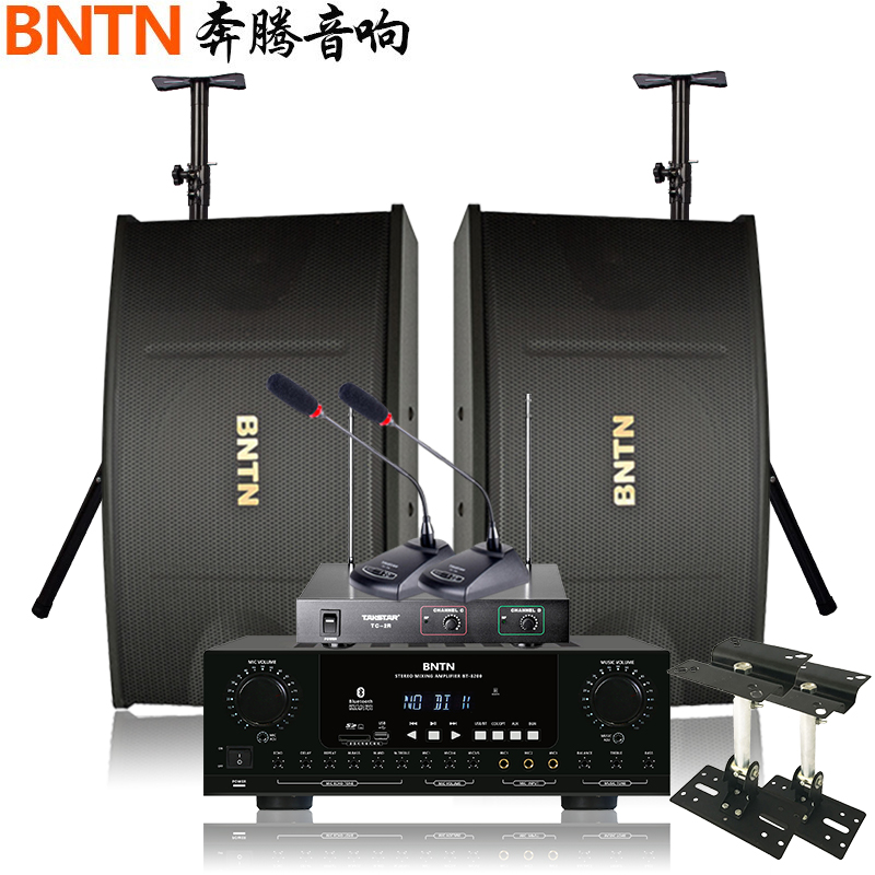 奔腾(BNTN) 家庭影院KTV音响全套装会议室音响功放包房壁挂音箱无线鹅颈话筒卡拉OK蓝牙功放8200配450高清大图