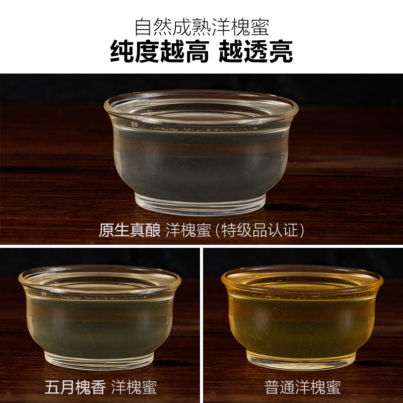 九蜂堂洋槐蜂蜜500g 滋补蜂蜜洋槐花蜂蜜 液态蜜 环保玻璃瓶装 自然成熟蜂蜜 无添加 特级品认证 非百花蜂蜜