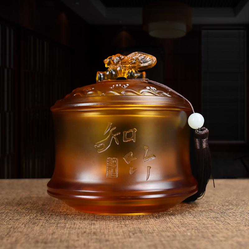 美帮汇茶叶罐摆件琉璃实用商务生日教师节毕业送老师退休纪念品定制高清大图