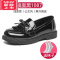 可莉允女童皮鞋公主鞋乐福鞋女孩软底儿童学生表演出鞋黑色春款运动休闲鞋