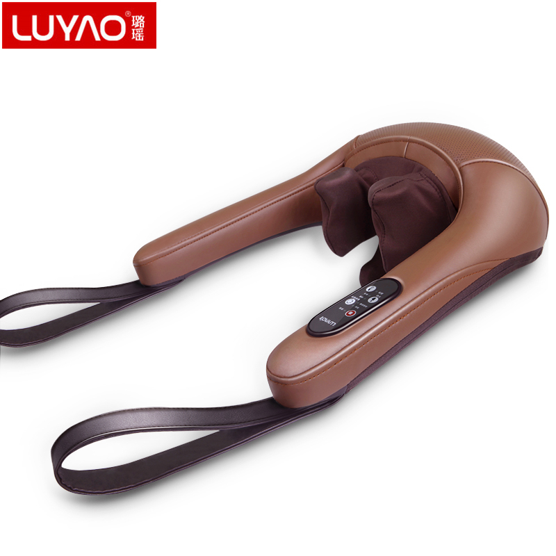 璐瑶(LUYAO) 肩颈按摩披肩 LY-809A 棕色 恒温热敷 支持定时功能