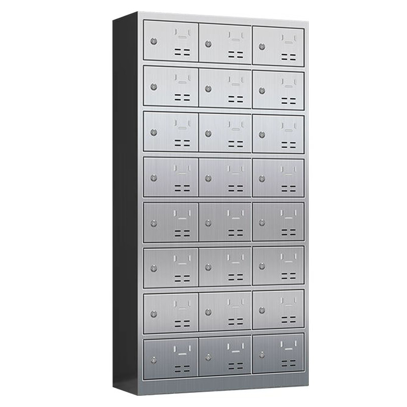 DXBG304不锈钢食堂带锁餐具柜24门碗柜钥匙锁1800*900*350高清大图