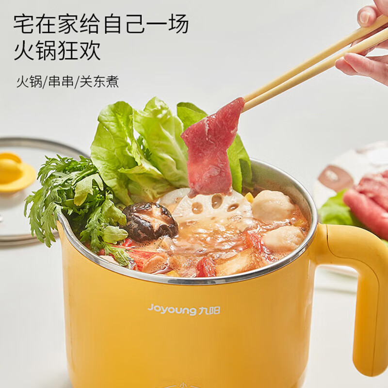 九阳(Joyoung)电煮锅多功能带蒸笼电热锅学生宿舍1.2L K12-D603高清大图
