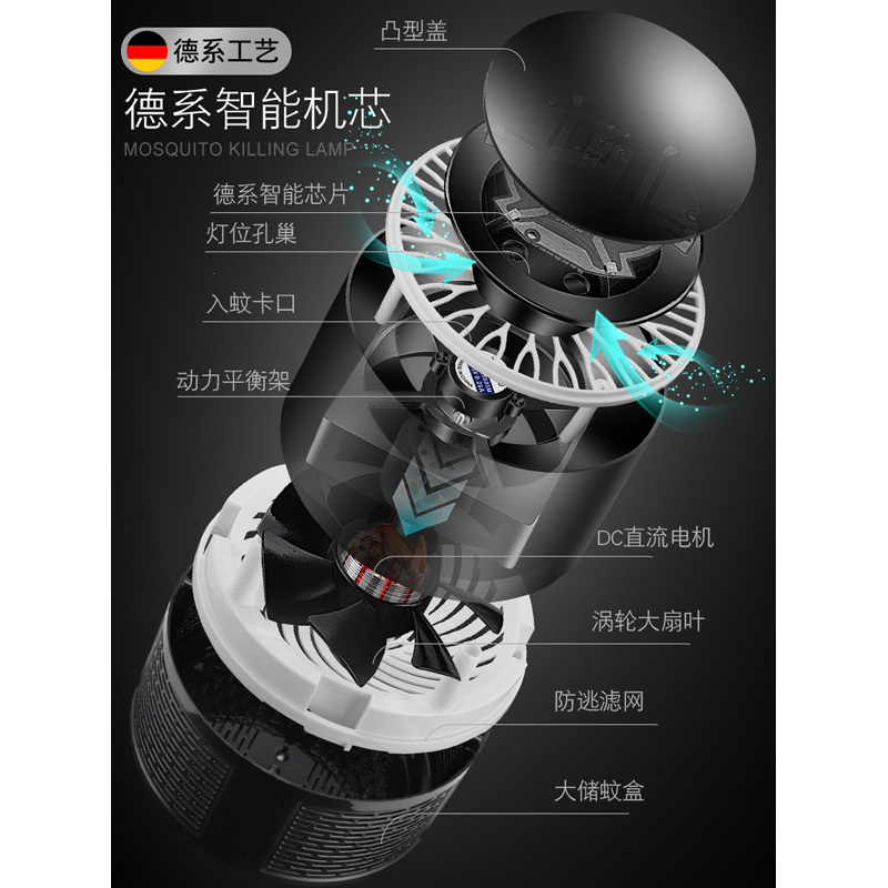 康宝 家用灭蚊灯 室内灭蚊插电式驱蚊器 墨绿3台装
