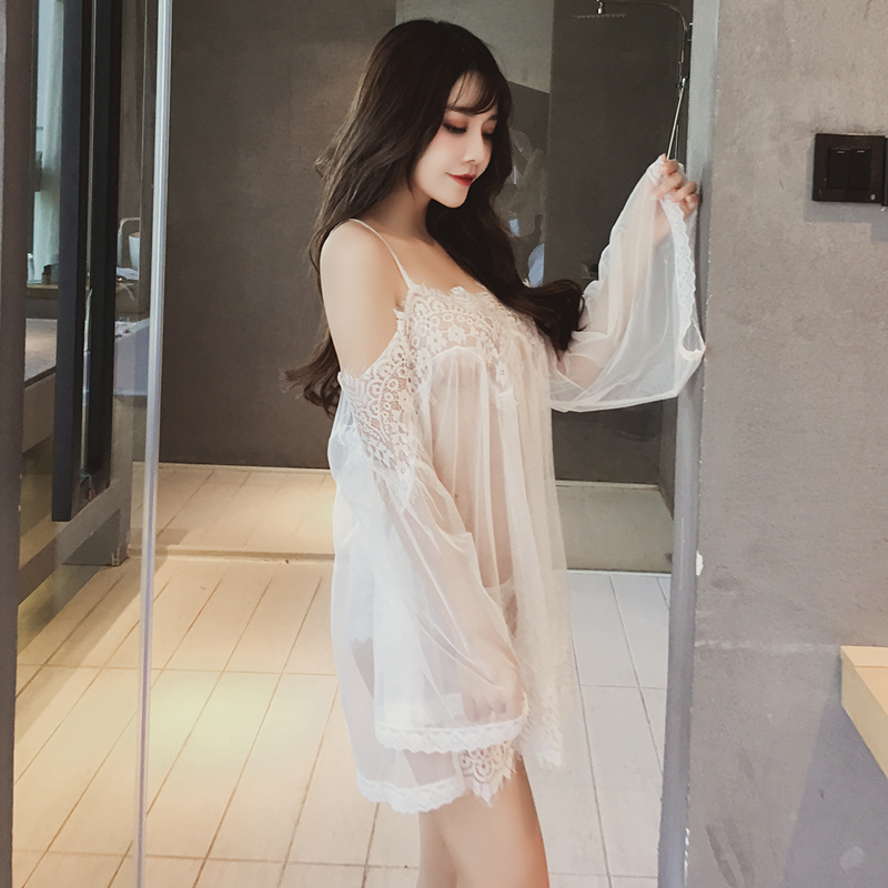 suntek性感情趣内衣骚透视挑逗套装女开档免脱透明睡衣午夜魅力