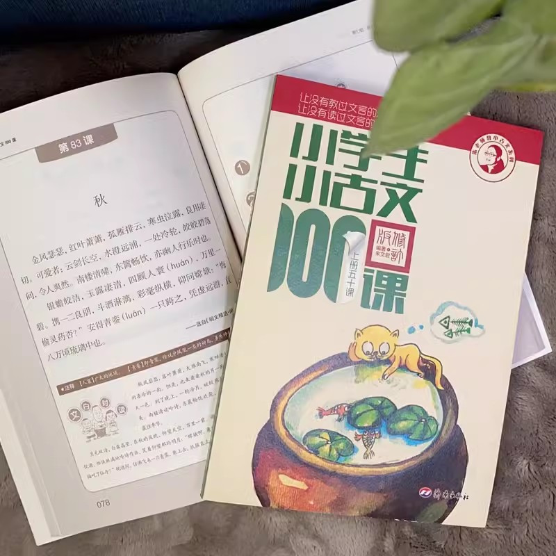 小学生小古文100课+小散文100课(上下4册) 小学通用 [正版]2023小学生小古文100课上下册朱文君扫码版共2册