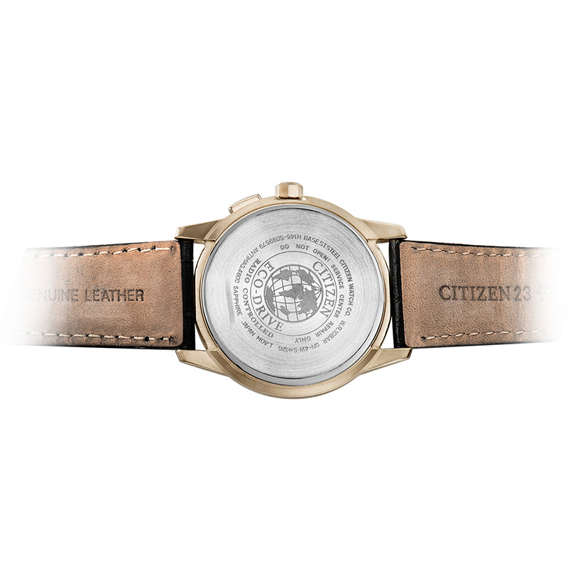 西铁城（CITIZEN）手表光动能电波皮表带大表盘男表 CB0153-13A