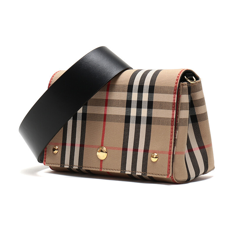 burberry博柏利女款织物小号单肩斜挎包手拿包80264541