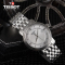 天梭(TISSOT)瑞士手表 经典简约商务质感 港湾系列钢带男士石英表T097.410.11.038.00 情侣礼物