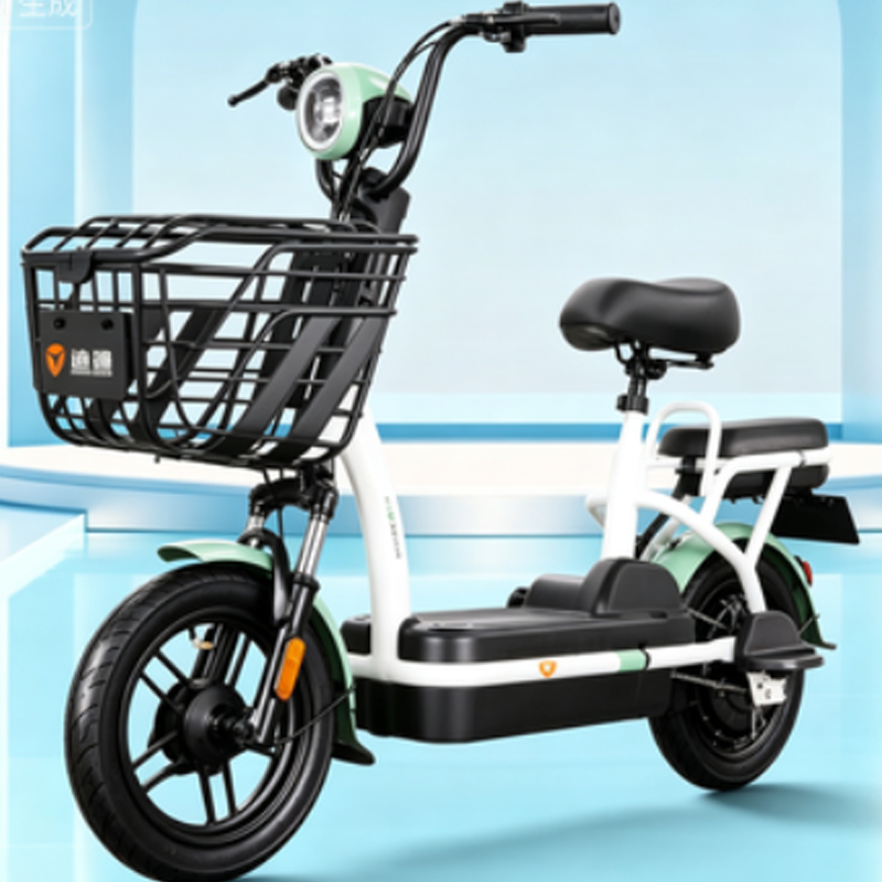 雅迪 小柠檬48V12AH(含电池) 豆蔻绿、LED大灯、大车筐高清大图