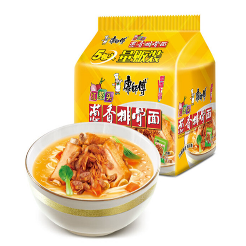 康师傅方便面 好滋味 葱香排骨面98g*30包 方便速食泡面
