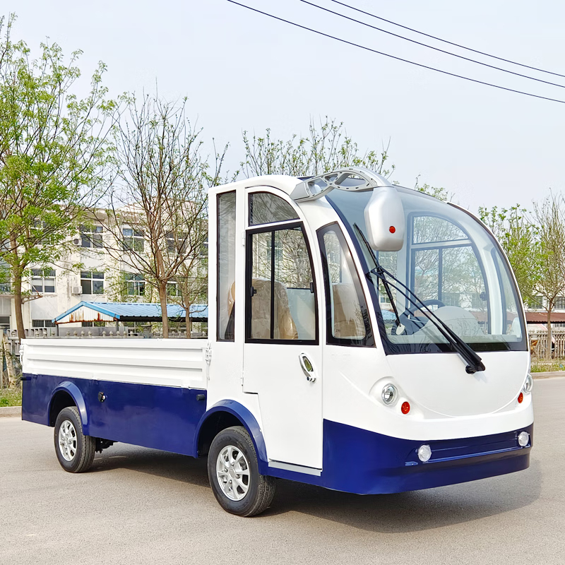 德武军恒电动巡逻车电动观光车2座带门皮卡车5000瓦+72v120ah*6只铅酸电池刹车助力