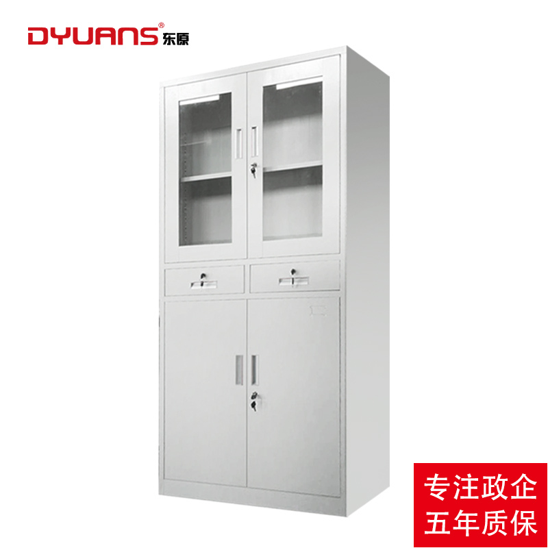 DYUANS东原文件柜铁皮柜办公文件资料储存柜 中二斗文件柜 DY028