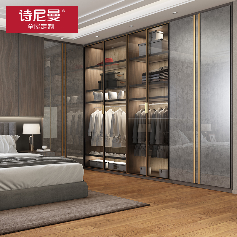 诗尼曼博纳尔系列现代轻奢家具全屋定制衣柜电视柜入户柜橱柜酒柜