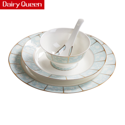 DAIRYQUEEN景德镇小时代28头(品锅)陶瓷骨瓷餐具套装餐具碗碟盘勺子筷子家用套装