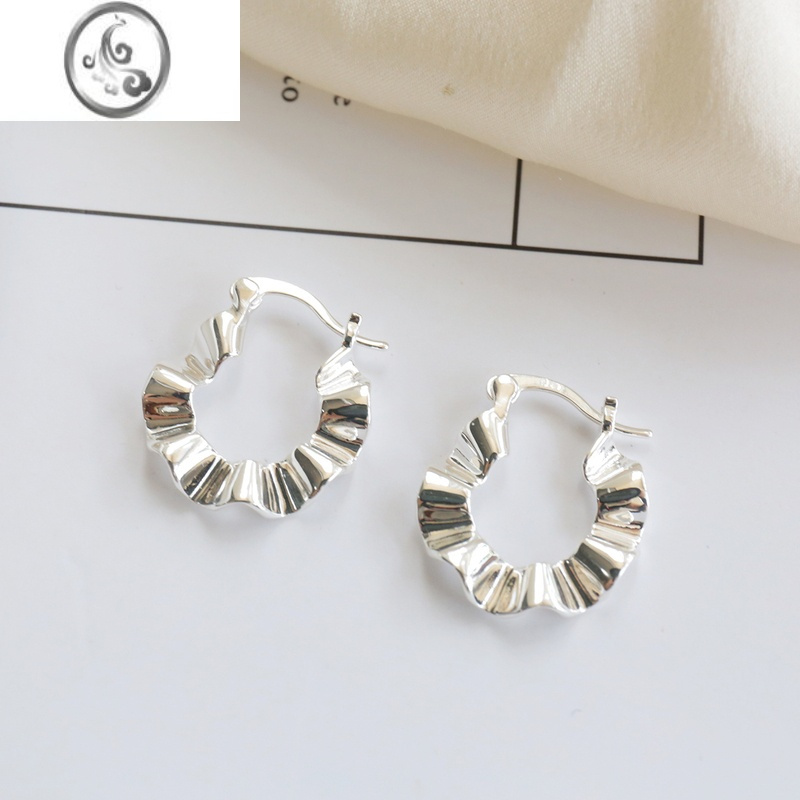 jimi银亮曲面新版硅胶无耳洞耳夹金属感耳钉气质耳环小众设计师原创女