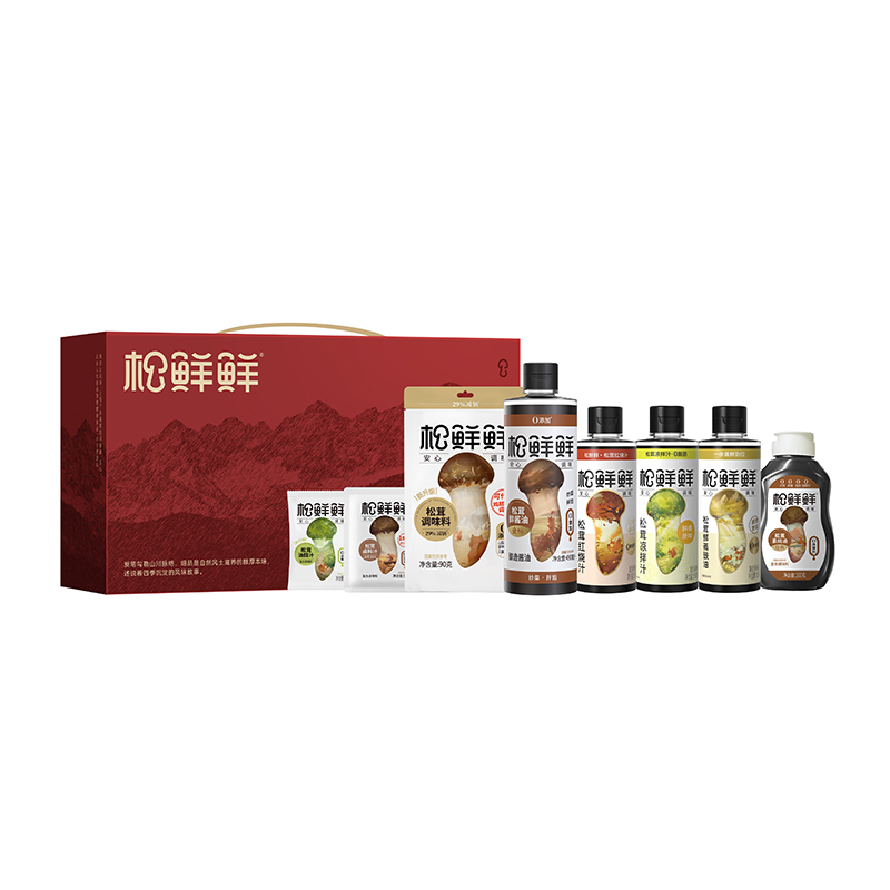 松鲜鲜归真本净松茸调味礼盒JL-D1(355ml+720g)