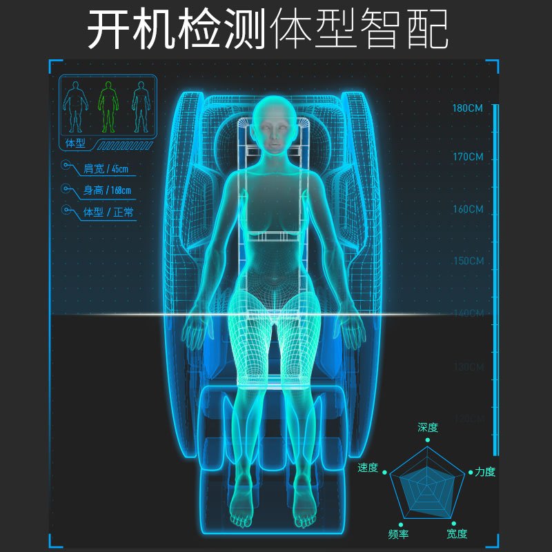 佳仁(JARE)按摩椅家用太空舱零重力全身按摩椅电动智能按摩沙发 数码款 M2 白金色