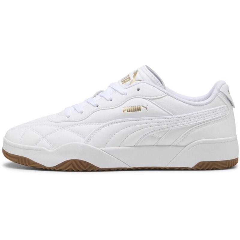 彪马(Puma)复古潮流休闲运动鞋男款舒适缓震室内训练鞋 white_(white_/_brown_/_gold) 42.5