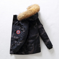 JEEPSPIRIT新款羽绒工装情侣外套羽绒服吉普潮短款时尚冬雪咒加厚衣服_990 XXL 黑迷彩