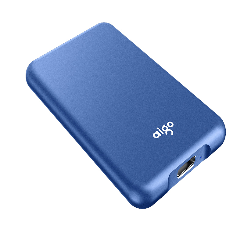 爱国者(aigo)S7 移动固态硬盘(PSSD) 2TB 蓝色 读速高达520MB/s USB 3.1 金属抗震防摔 高速传输 海量存储 多色可选