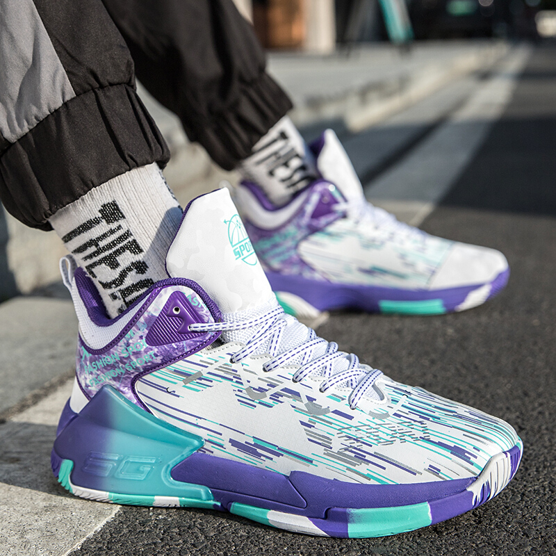 底球靴高中学生训练鞋长舌头运动休闲鞋波鞋水泥地打蓝穿的球鞋比赛鞋