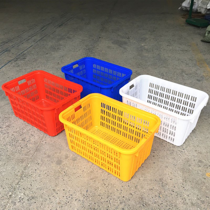 趣涉家居 加厚菜箩带铁耳塑料胶框蔬菜筐物流框运输筐服装收纳篮周转箩创意简约家居家用收纳用品简约创意日用品