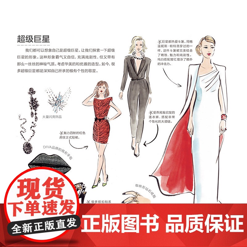 手绘我的风格时装-服装设计师的灵感练习簿 罗宾尼尔德 西方经典美术技法译丛 50个小练习掌握技法 时装手绘书 上海人民美高清大图