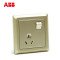 ABB开关插座 德逸珍珠金 10A一开三孔带开关插座面板AE223-PG