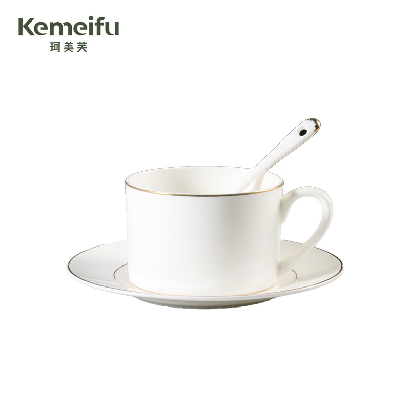 珂美芙 加厚咖啡杯含杯垫 大号 套