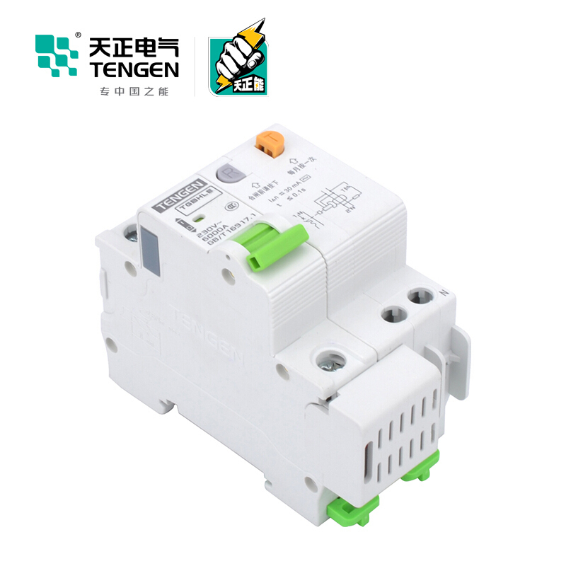 天正电气瑞彩TGBHLE-125 空气开关 1P+N C63A 30mA 335022300001 微型漏电保护断路器