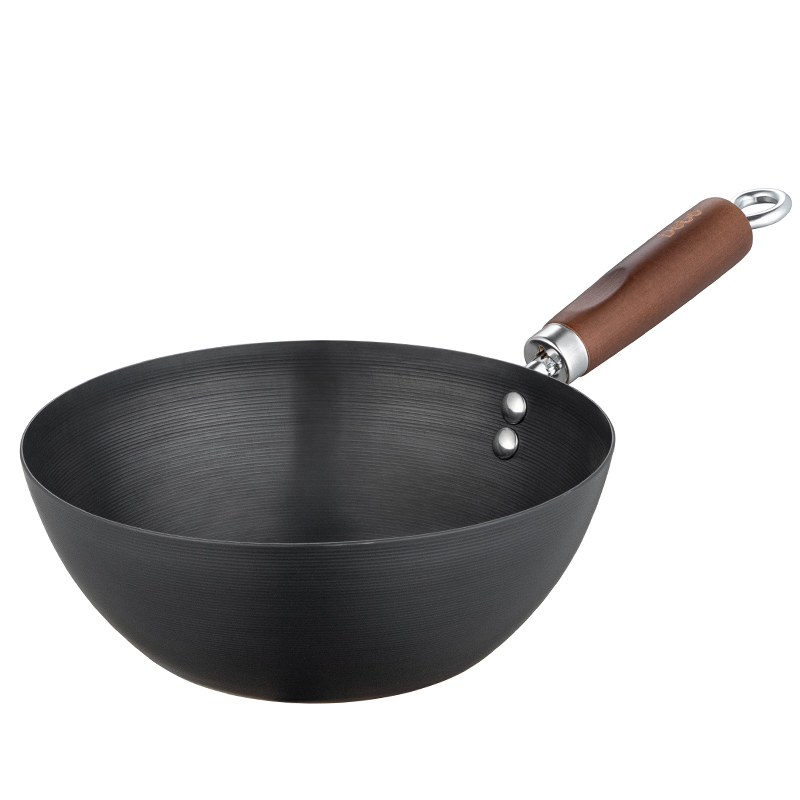 德铂(Debo) 小巧轻量加深 不挑炉灶 欧岱拉无涂层炒锅炒菜锅24cm DEP-864!