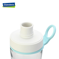 三光云彩(GLASSLOCK) 韩国进口玻璃水杯便携运动水杯蓝色500ml学生随手杯车载茶杯IJ937