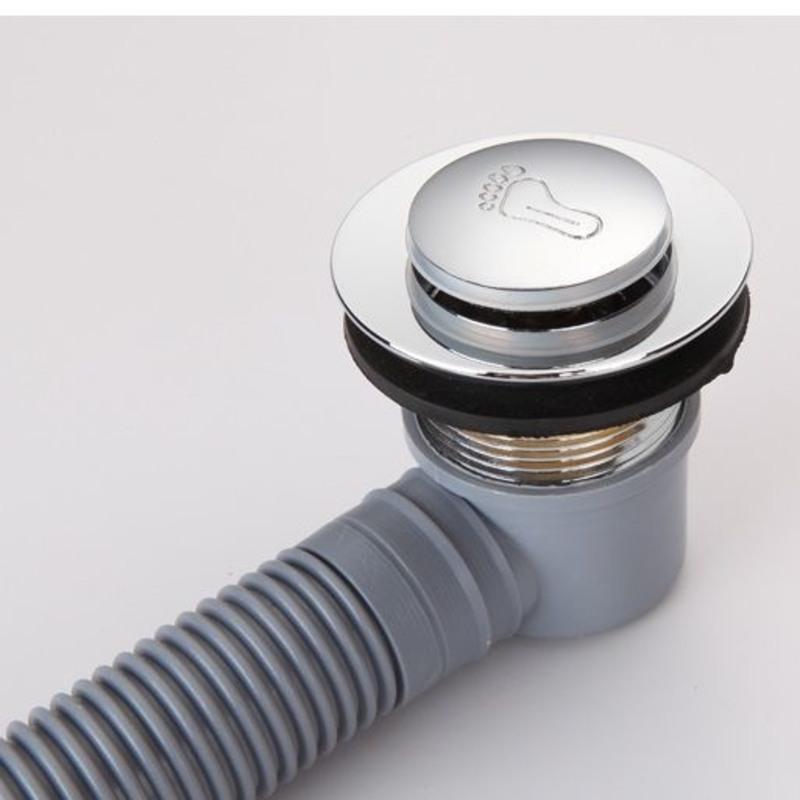 浴缸下水器全铜弹跳芯旋转式浴缸排水器淋浴房木桶排水阀下水配件如图