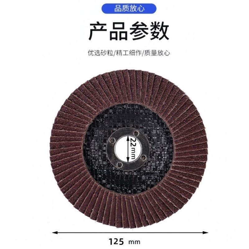 铁洋 打磨片 百叶片 125*22mm 120目红砂网盖 片图片
